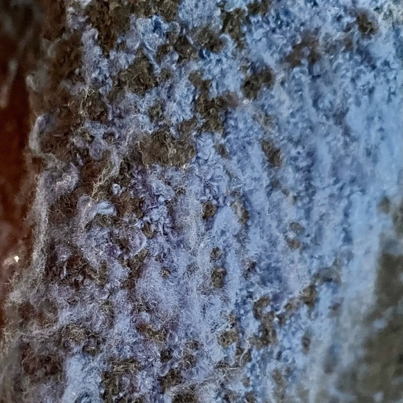 Chaps Blue Knit Poncho with Fringe Serape Boho Chic Hippy Hippie Cozy Casual - Picture 10 of 17